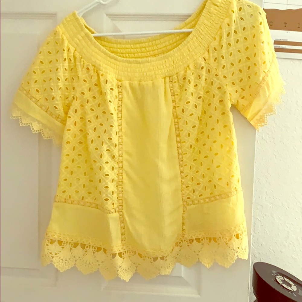 Bright yellow blouse from boutique in south FL